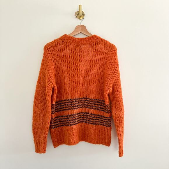 Rag & Bone Merino Wool Knit Crew Neck Pullover Sweater Orange XXS - Picture 5 of 8